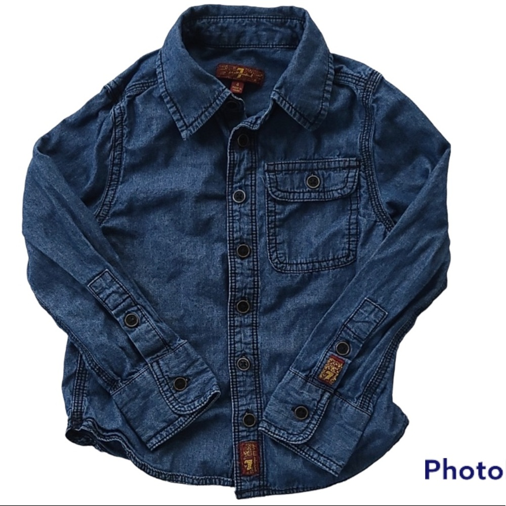 7 for All Mankind Toddler Denim Shirt